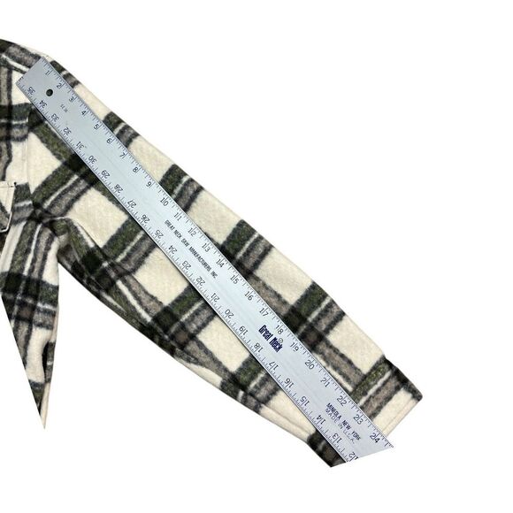 BLANK NYC Shacket Womens‎ XL Cream Wool Blend Flannel Snap Outsider Jacket - Picture 11 of 14